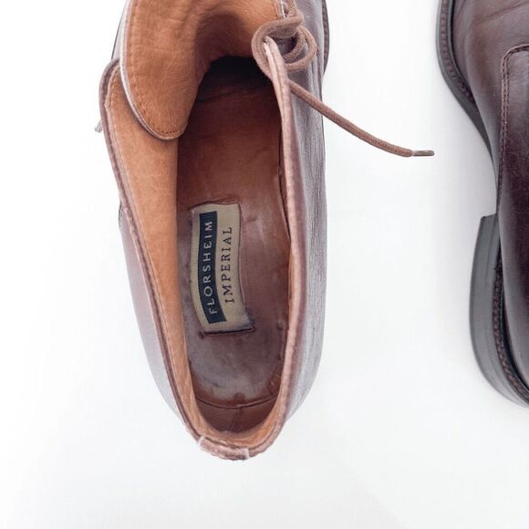 Florsheim Imperial Mens Lace Up Almond Toe Chukka Boots Brown 7 - Picture 4 of 8